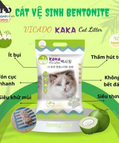 Cát Vệ Sinh Cát Đất Sét Cat Litter Kaka Vicado CDS009