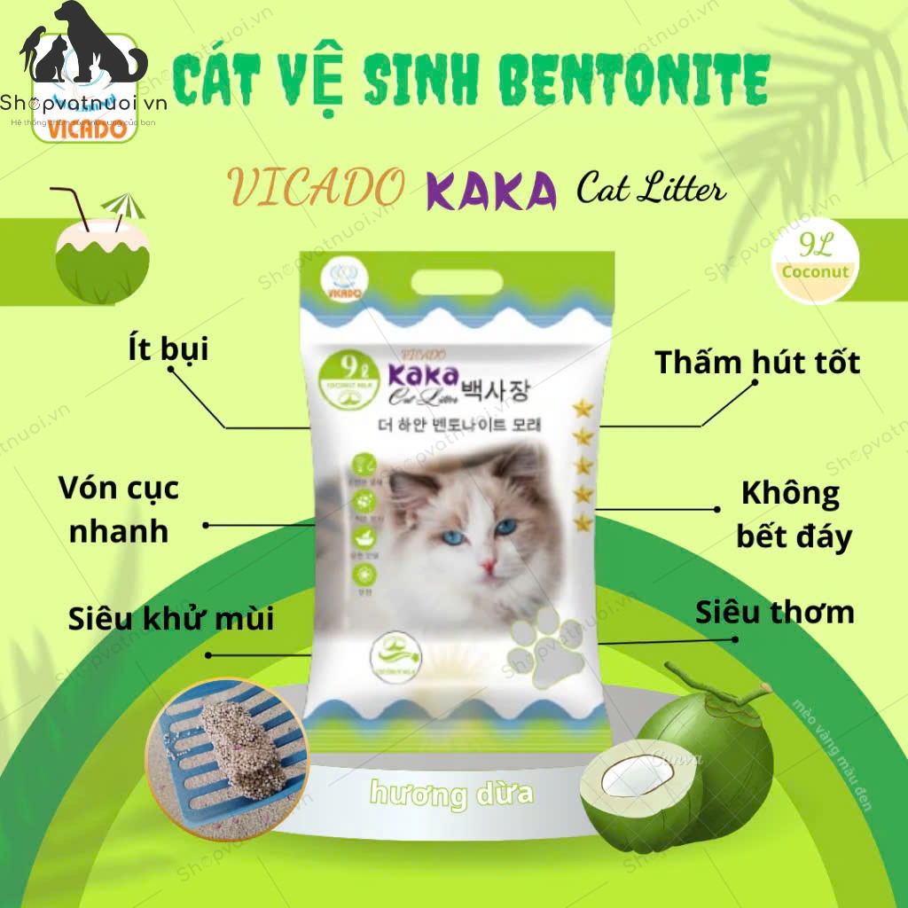 Cát Vệ Sinh Cát Đất Sét Cat Litter Kaka Vicado CDS009