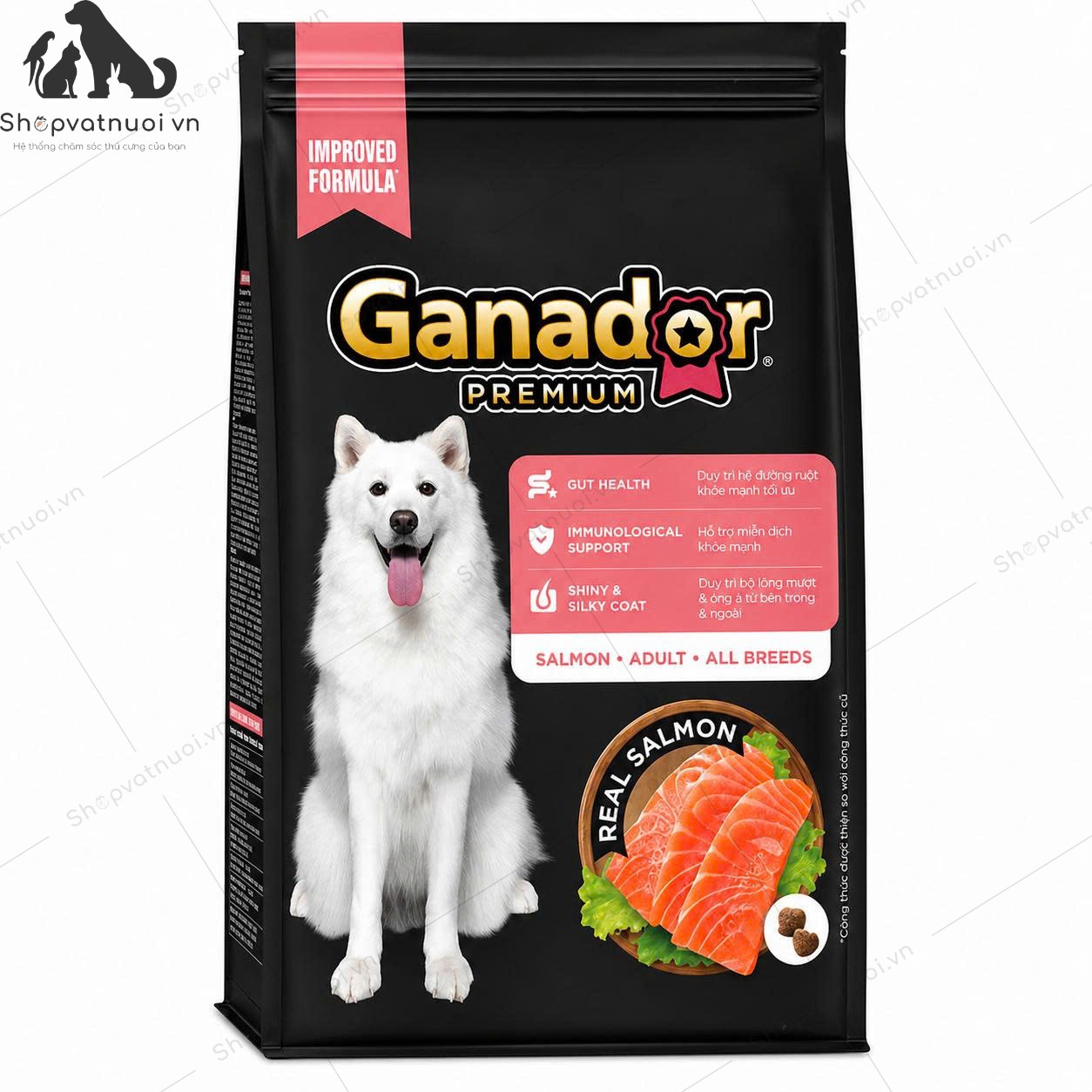 Thức Ăn Hạt Khô Cho Chó Ganador Vị Cá Hồi