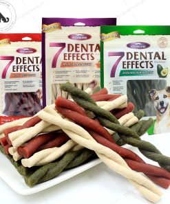 Đồ Ăn Vặt Xương Gặm Sạch Răng Thơm Miệng Vị Sữa Cá Hồi Thịt Bò Đậu Phộng Trái Bơ Denteal EffEcts 160g