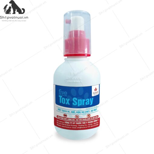 Thuốc Xịt Diệt Ve Ghẻ Rận Bọ Chét Bọ Mạt Five Tox Spray FiveVet