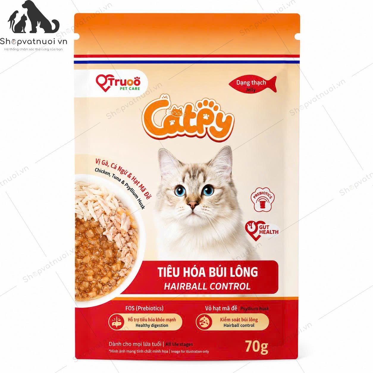 Thức Ăn Hỗn Hợp Pate Cho Mèo Catpy Truoo 70g - Ảnh 5