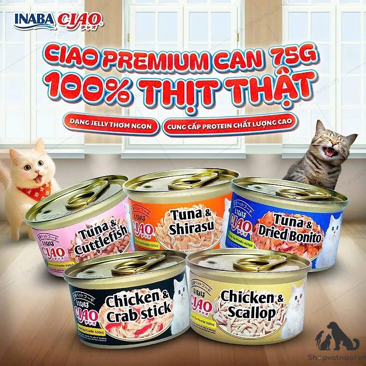 Pate Mèo Lon Inaba CIAO 75G - Ảnh 4