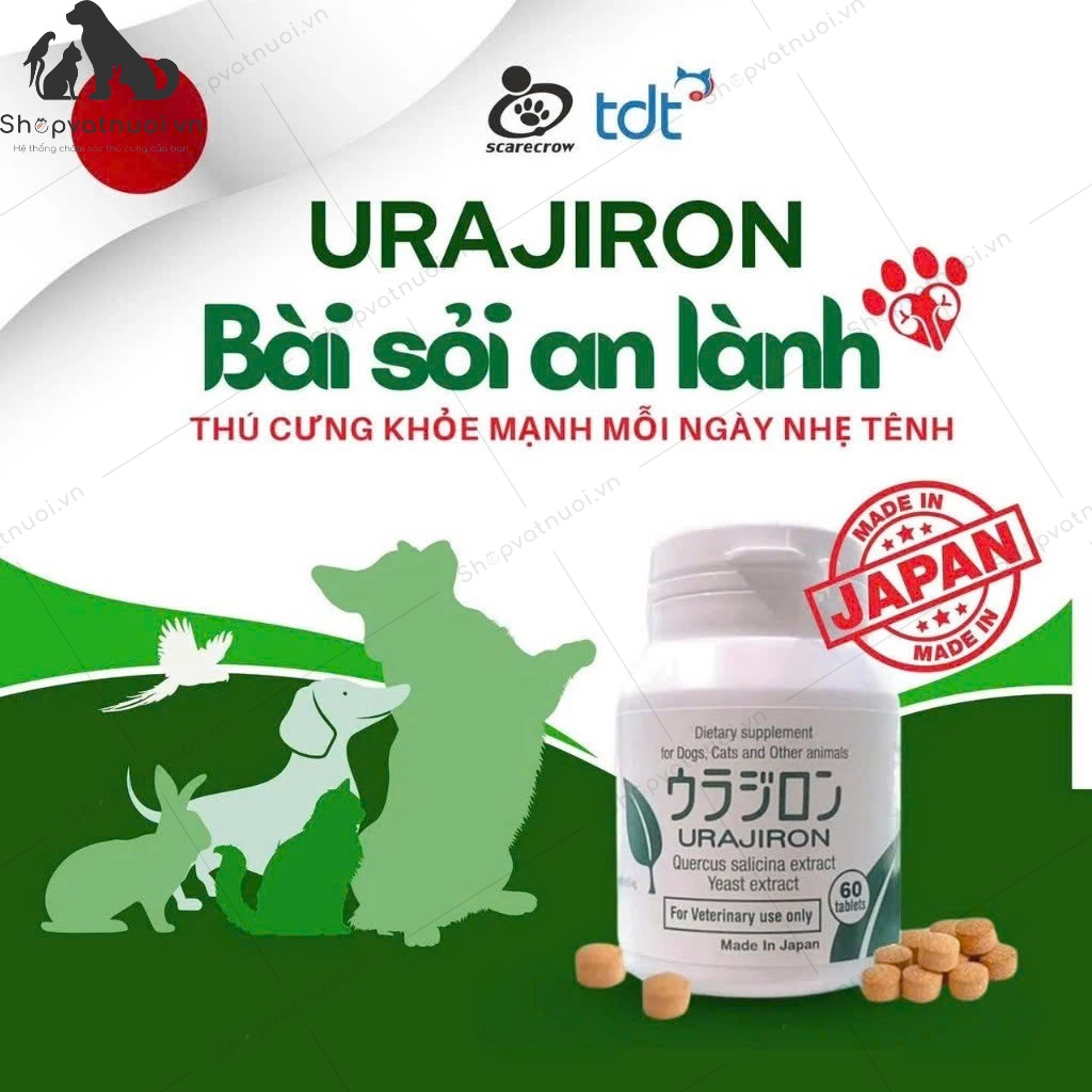 Thuốc Hỗ Trợ Điều Trị Cho Thú Cưng Bị Viêm Tiết Niệu Tan Sỏi Bùn Urajiron