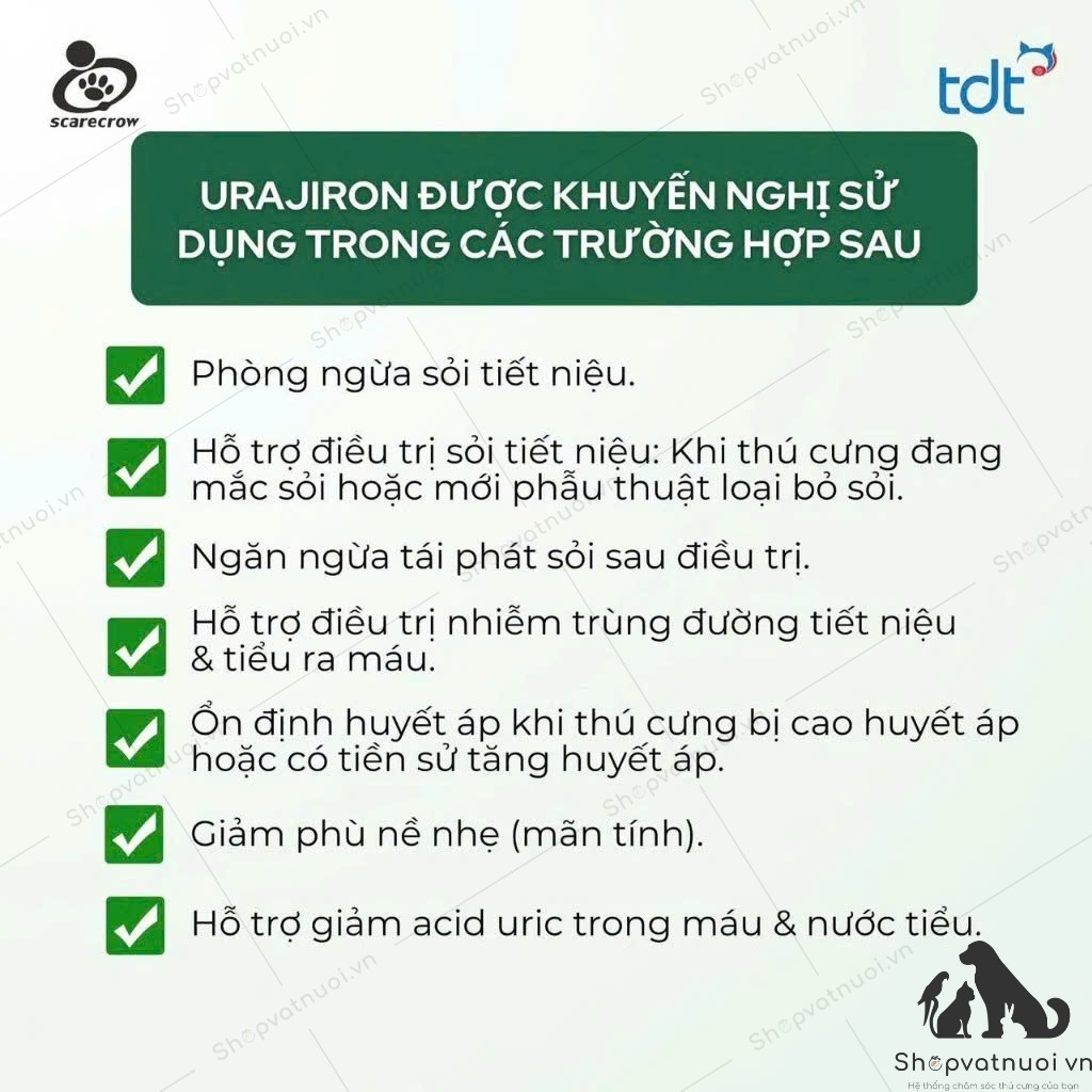 Thuốc Hỗ Trợ Điều Trị Cho Thú Cưng Bị Viêm Tiết Niệu Tan Sỏi Bùn Urajiron - Ảnh 4