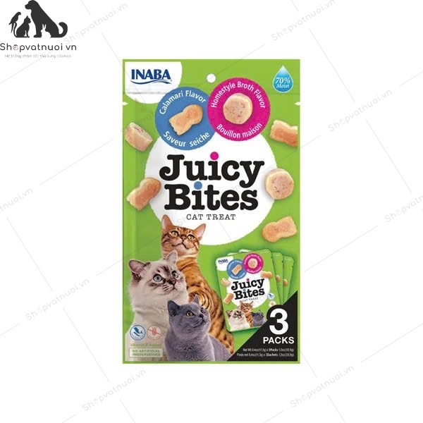 Snack Bánh Thưởng Mềm Cho Mèo Inaba Juicy Bites - Ảnh 5
