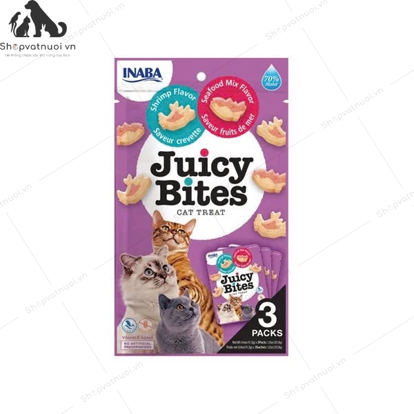 Snack Bánh Thưởng Mềm Cho Mèo Inaba Juicy Bites - Ảnh 6