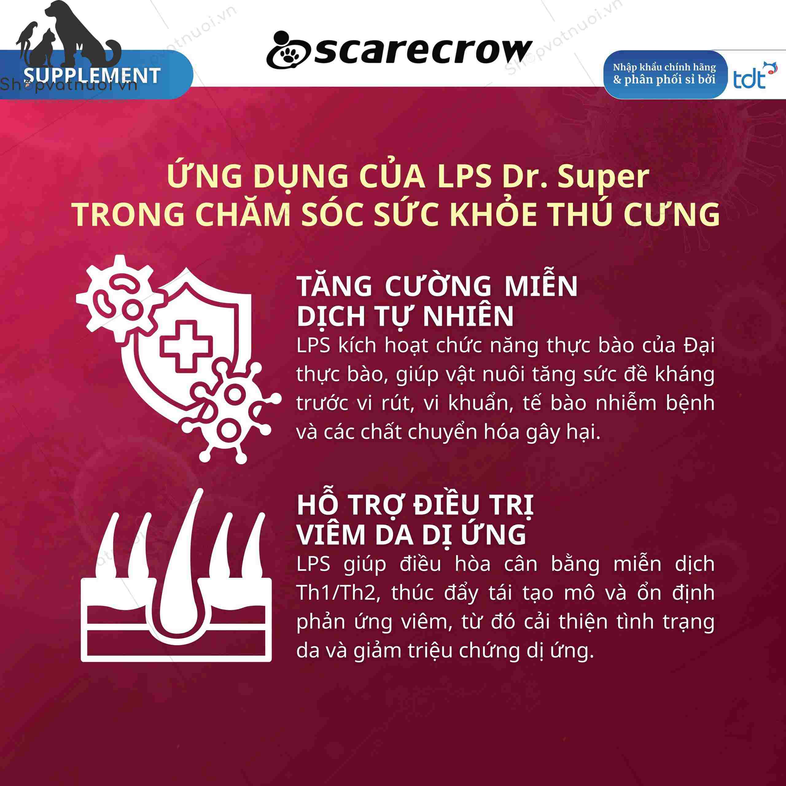 Tăng Cường Miễn Dịch Giảm Ngứa Nổi Mẩn Kích Mọc Lông LPS Dr Super TDT Nhật Bản - Ảnh 6