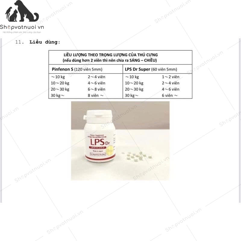 Tăng Cường Miễn Dịch Giảm Ngứa Nổi Mẩn Kích Mọc Lông LPS Dr Super TDT Nhật Bản - Ảnh 9