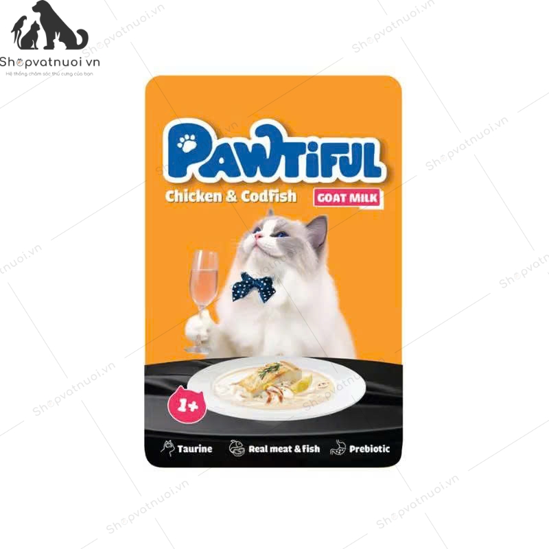 Thức Ăn Ướt Pate Cho Mèo Bổ Sung Taurine & Prebiotic Pawtiful Masan 70g - Ảnh 8
