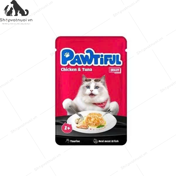 Thức Ăn Ướt Pate Cho Mèo Bổ Sung Taurine & Prebiotic Pawtiful Masan 70g - Ảnh 10