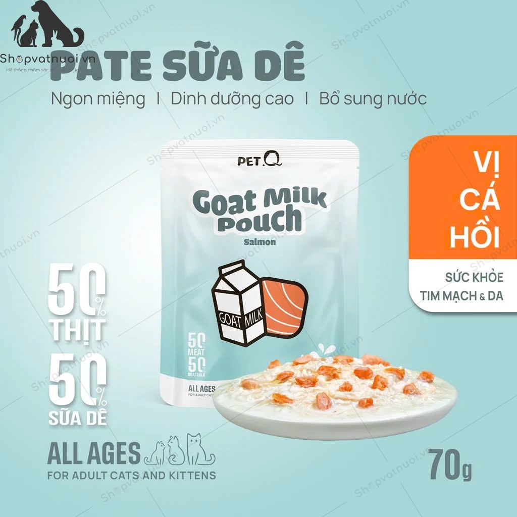 Thức Ăn Ướt Pate Sữa Dê Cho Mèo Pet Q 70g - Ảnh 5