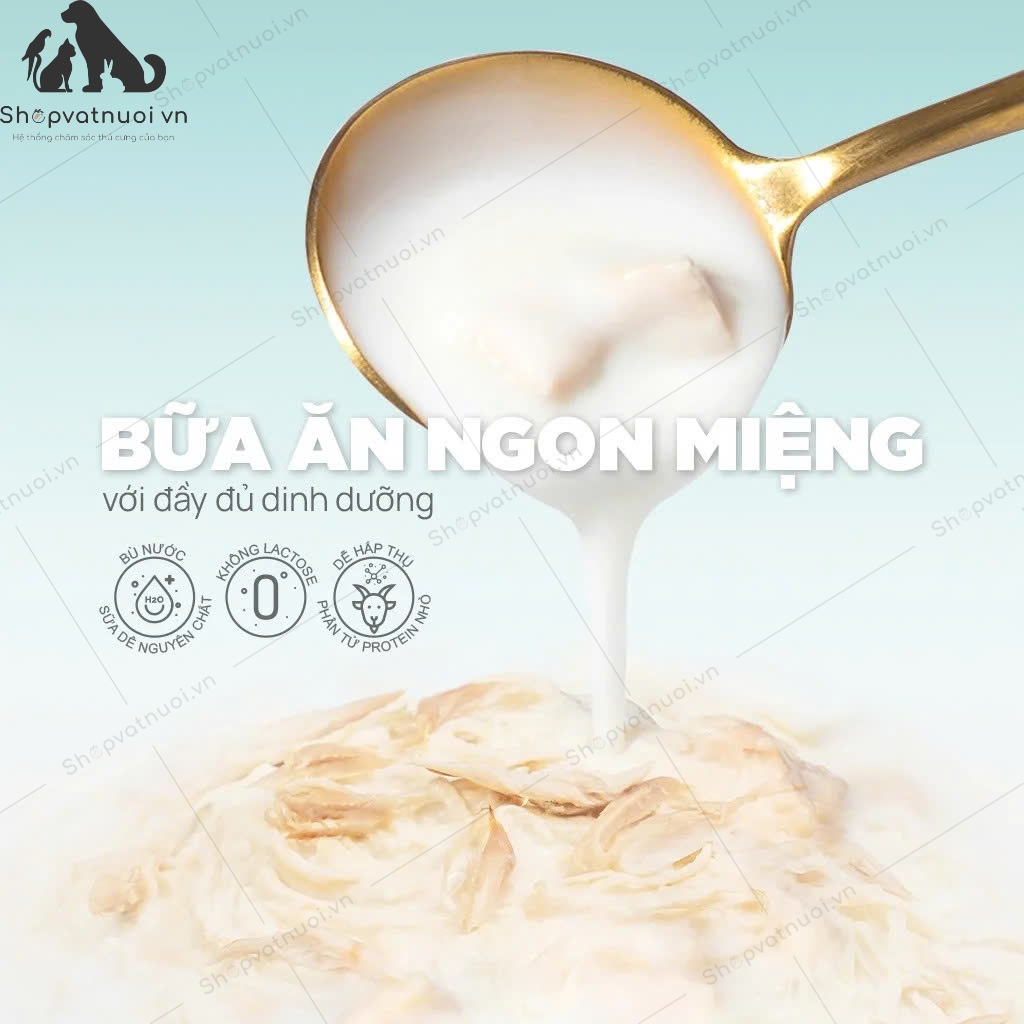 Thức Ăn Ướt Pate Sữa Dê Cho Mèo Pet Q 70g - Ảnh 9