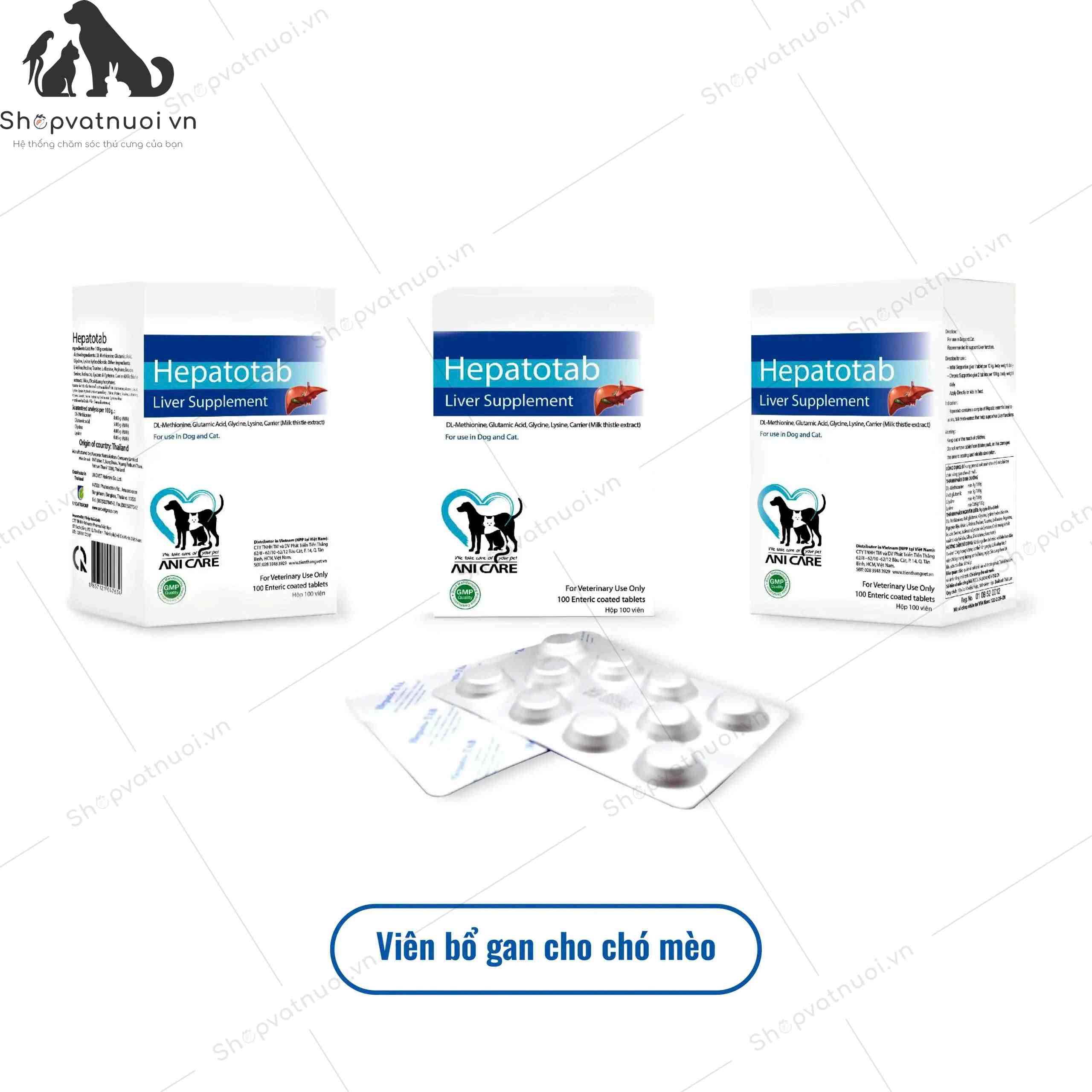 Viên Bổ Gan Cho Chó Mèo Hepatotab TSD