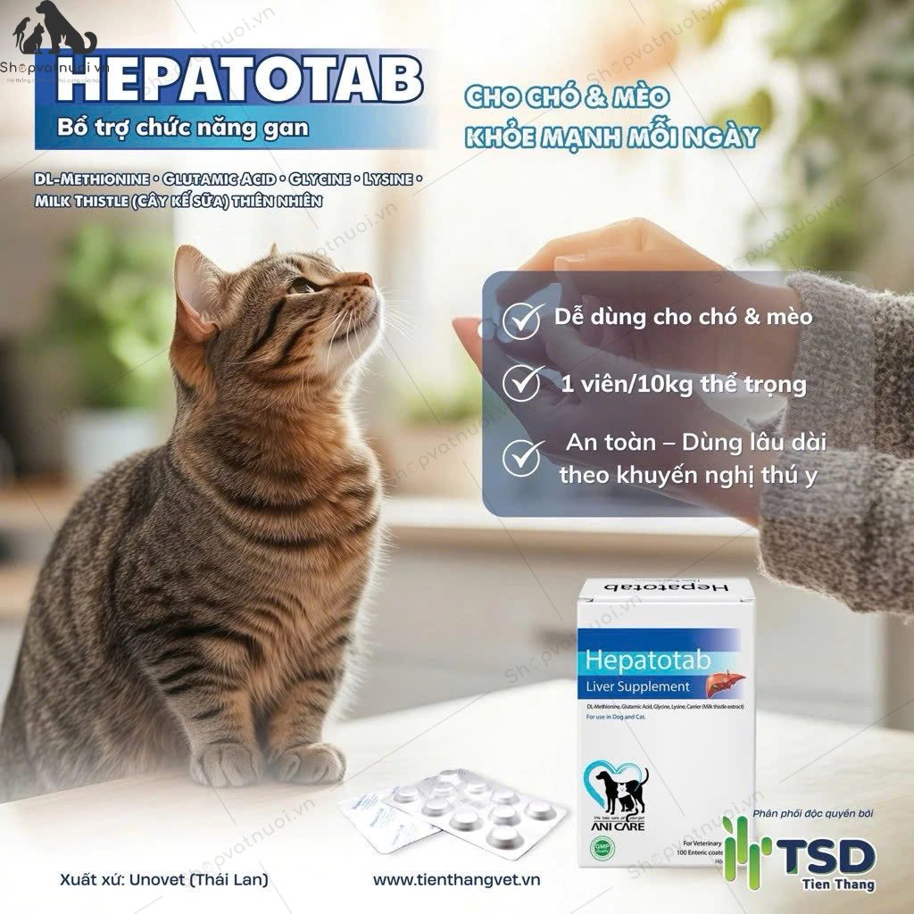Viên Bổ Gan Cho Chó Mèo Hepatotab TSD - Ảnh 4