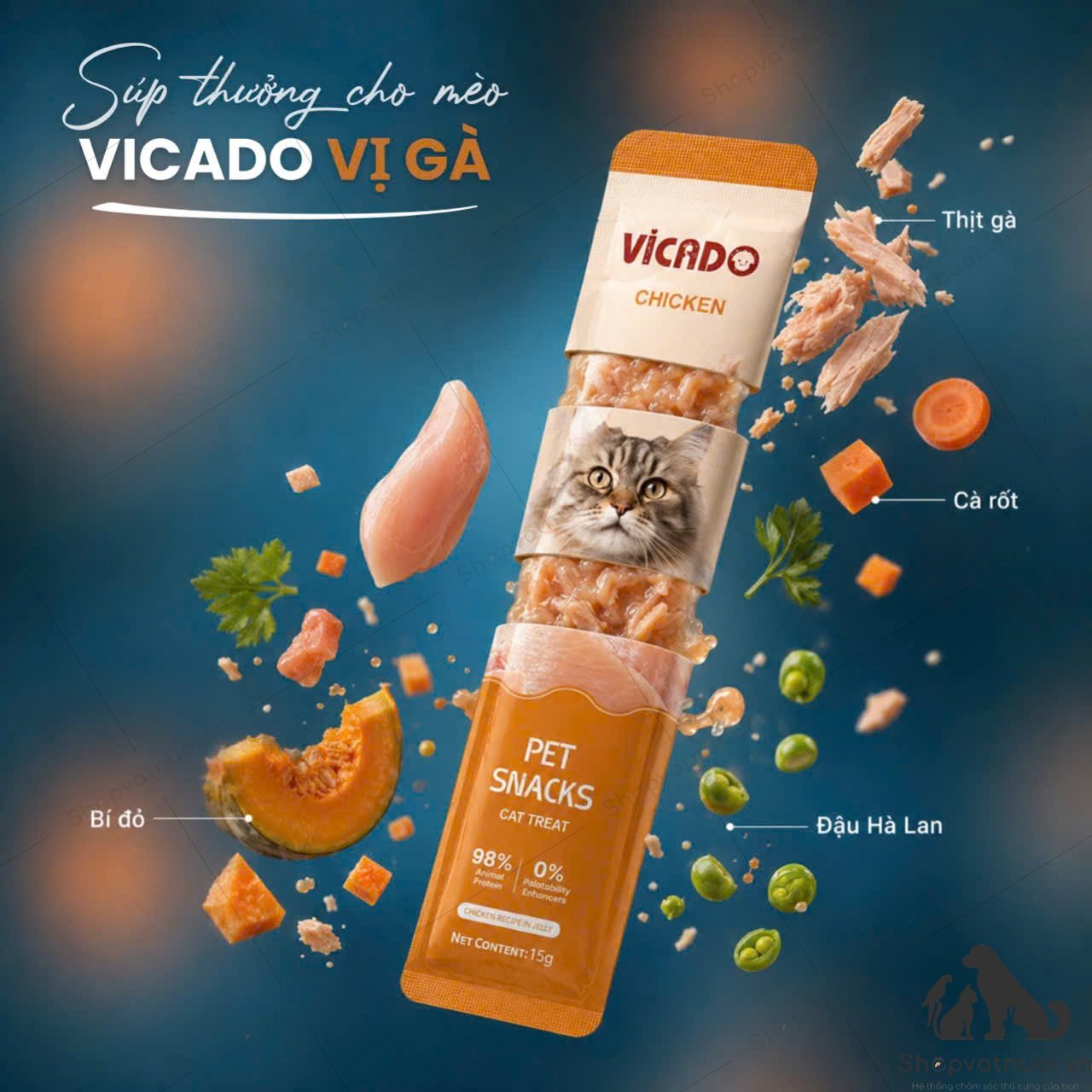 Súp Thưởng Chó Mèo Pet Snacks Vicado 15g - Ảnh 8